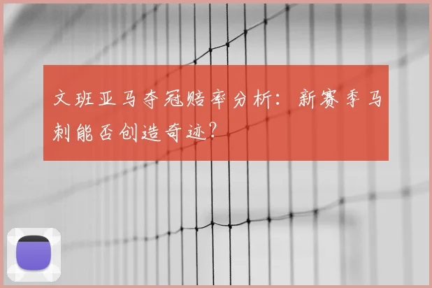 文班亚马夺冠赔率分析：新赛季马刺能否创造奇迹？