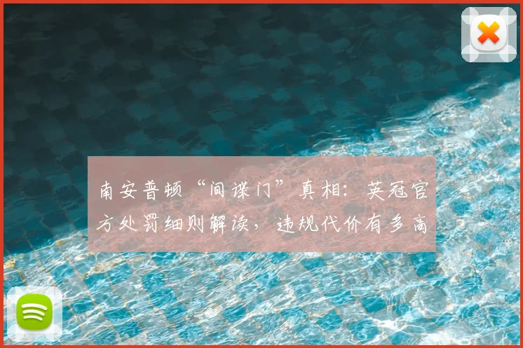 南安普顿“间谍门”真相：英冠官方处罚细则解读，违规代价有多高？
